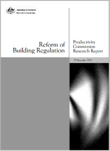 Australian Government Reform of Building Regulation